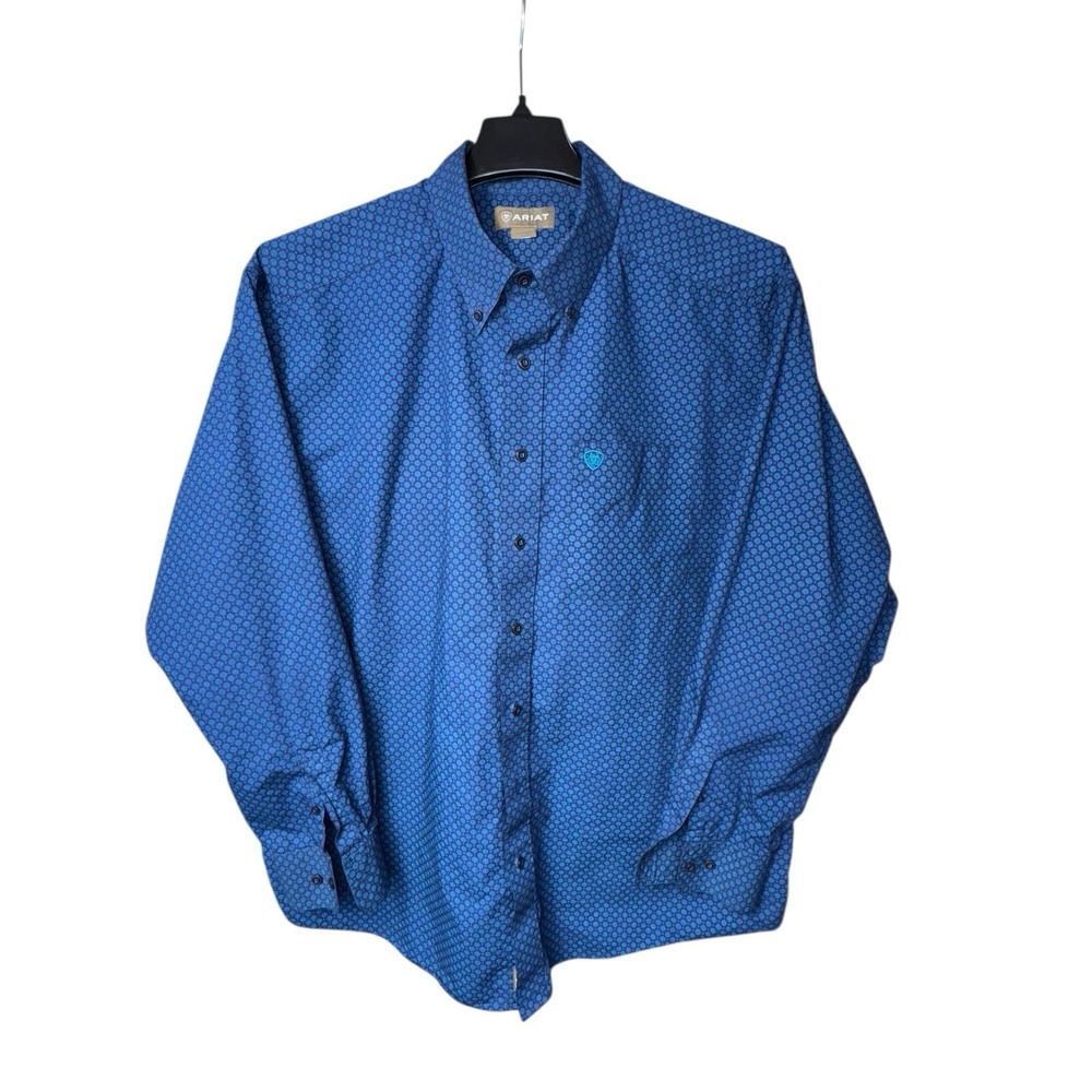 Ariat Button Down Long Sleeves Shirt Blue Mens XXL